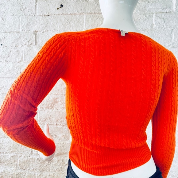Burberry sweater orange cashmere size S - Picture 7 of 8
